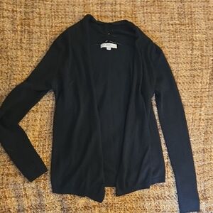 LOFT Classic Black Open Front Cardigan